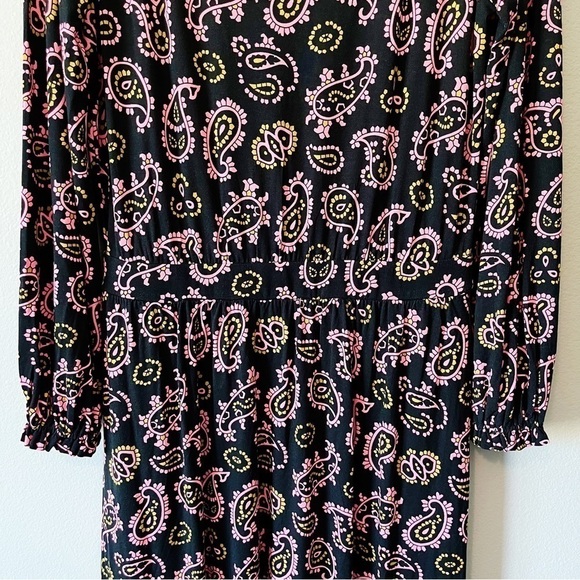 Boden NEW Women’s Evelyn Jersey Midi Dress Azalea Intricate Paisley Black 10L - Picture 8 of 16